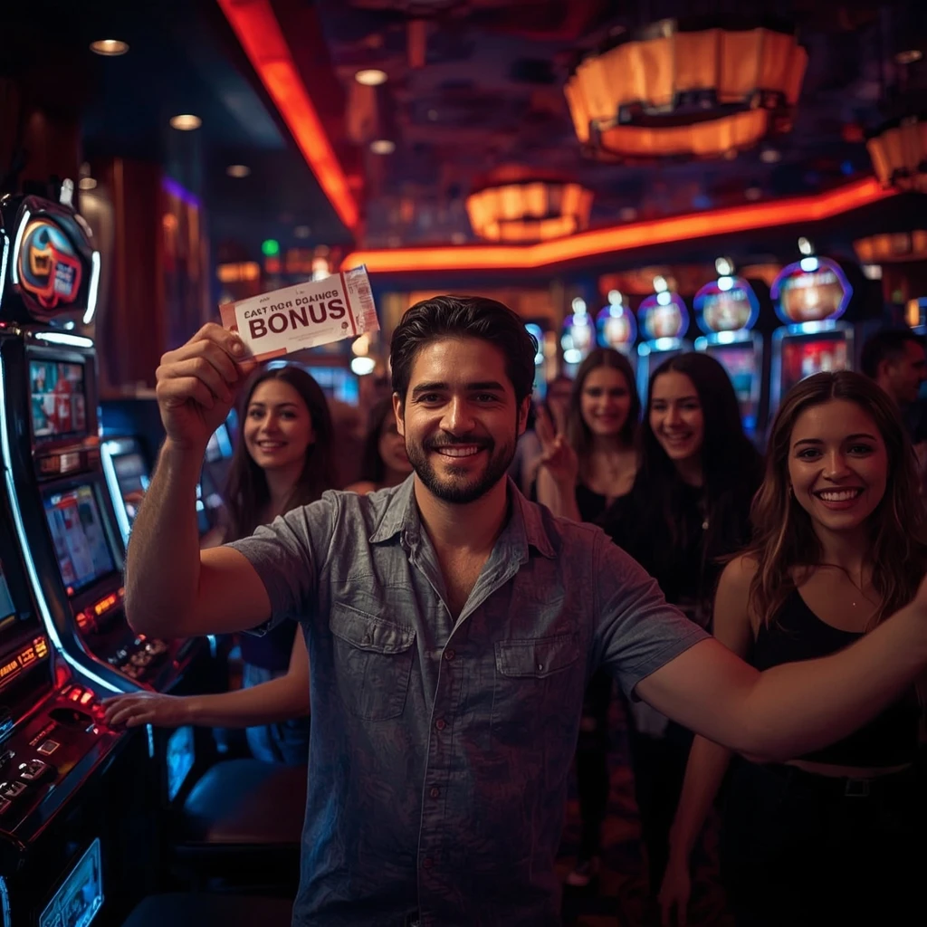 una persona con un bono de Wazamba Casino