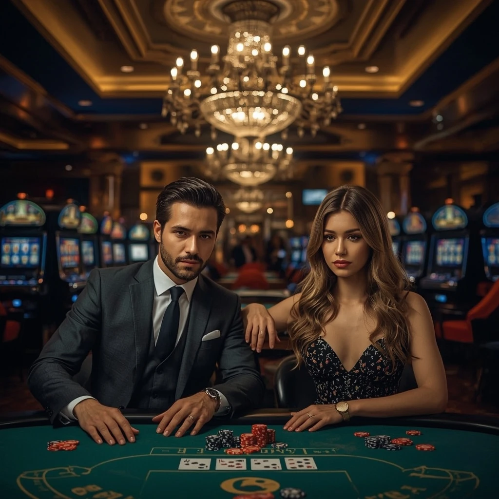 Dos jugadores de póker en WAZAMBA CASINO